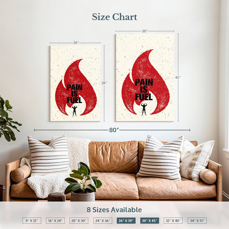 Tergel Pain Is Fuel Quote, 39" H x 26" W