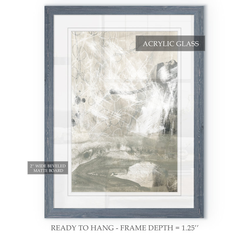 « délavé i » par paul cezanne-cadre photo, reproduction d’art, H 32 po x l 44 po x 1,25 po, Impression encadrée grise