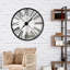 Oversized Quentin Rustic Metal Mirror Wall Clock - 70 cm / 27.5 in