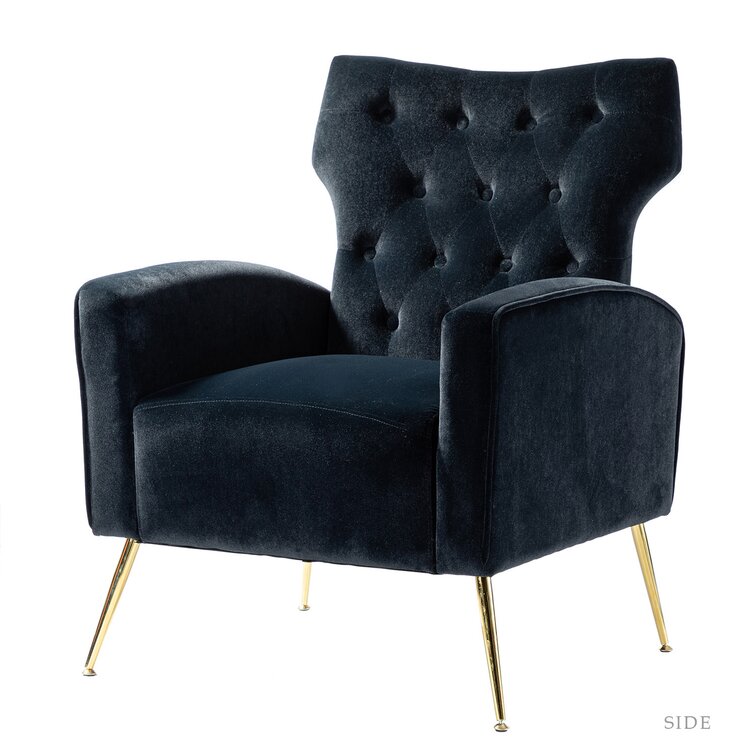 Safavieh Stazia Wingback Accent Chair - Navy Black