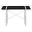 Table d'ordinateur pour bureau à domicile, 122 cm (48 po), structure en stratifié noir et métal gris, style industriel moderne, support de concentrateur intégré et métal, connexion de plusieurs appareils