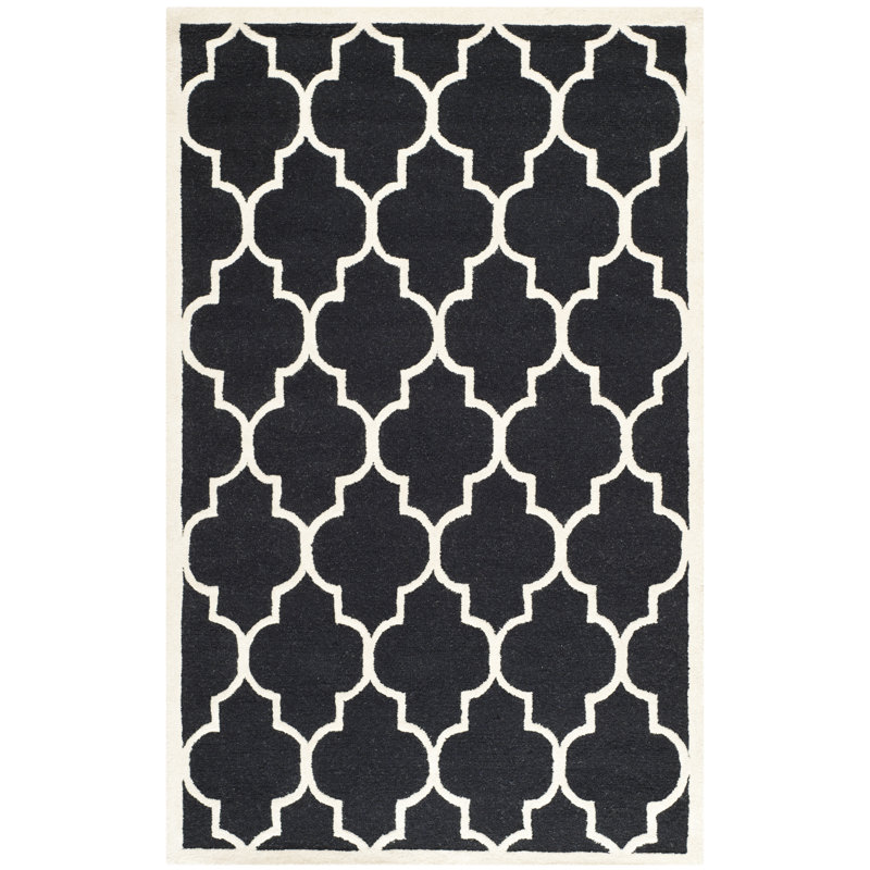 Cannen Cambridge Hand Tufted Wool Geometric Rug, Rectangle 9' x 12'