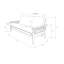 Structure de futon Tucson au fini noyer rustique avec matelas en lin turquoise-1622473332
