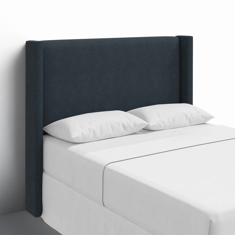 Hanson Upholstered Headboard, King, Classic Navy Linen