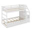 Lit superposé simple au-dessus de simple avec lit gigogne, escalier de rangement et garde-corps-816908204