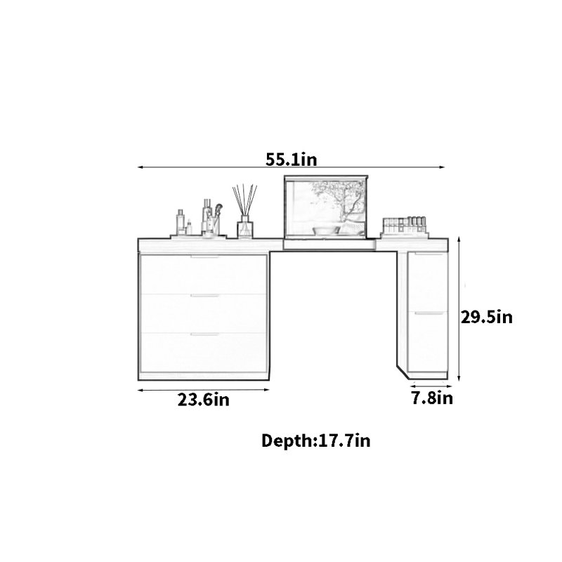Commode de chambre à usages multiples, Noyer / kaki