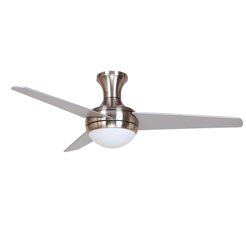 Nikki 48'' Ceiling Fan with Light Kit, Brushed Nickel