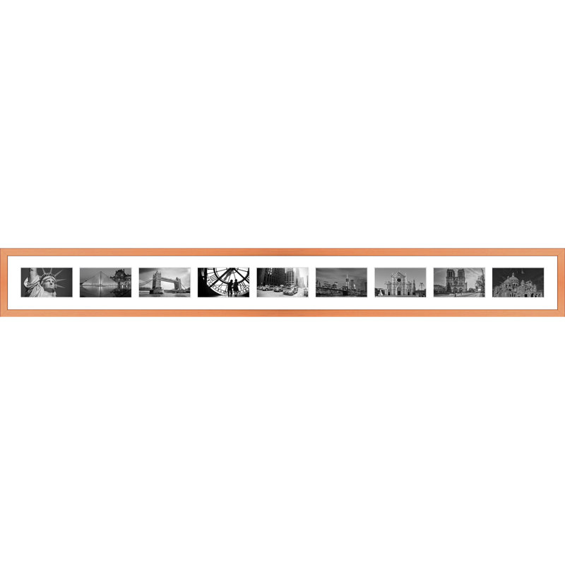 Kus Wood Picture Frame with Mat, Copper