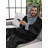 Yasmeli Fleece Mid-Calf Bathrobe with Pockets and Hood-924626991