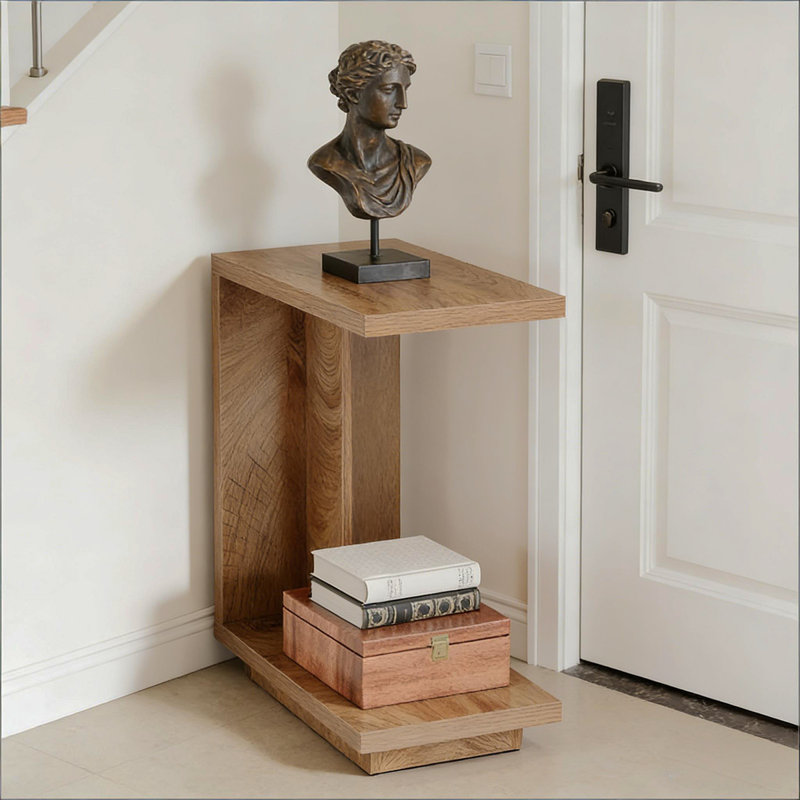 C-Shaped Bedside Table,Stylish Side Table