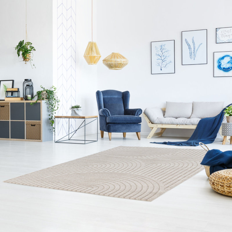 Tapis gris anthracite moderne Caserio, 7 pi 10 po x 10 pi