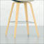Ensemble de tabourets à hauteur de comptoir / bar Harvard, design Mid-Century moderne avec sièges incurvés confortables et revêtement en lin naturel-711013332