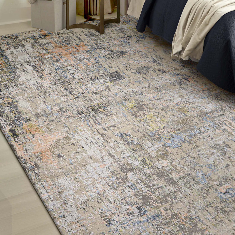 Area Rug in Gray, Rectangle 2' x 3'