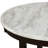 Ebeling Round Faux Marble Top with Solid Wood Base Dining Table