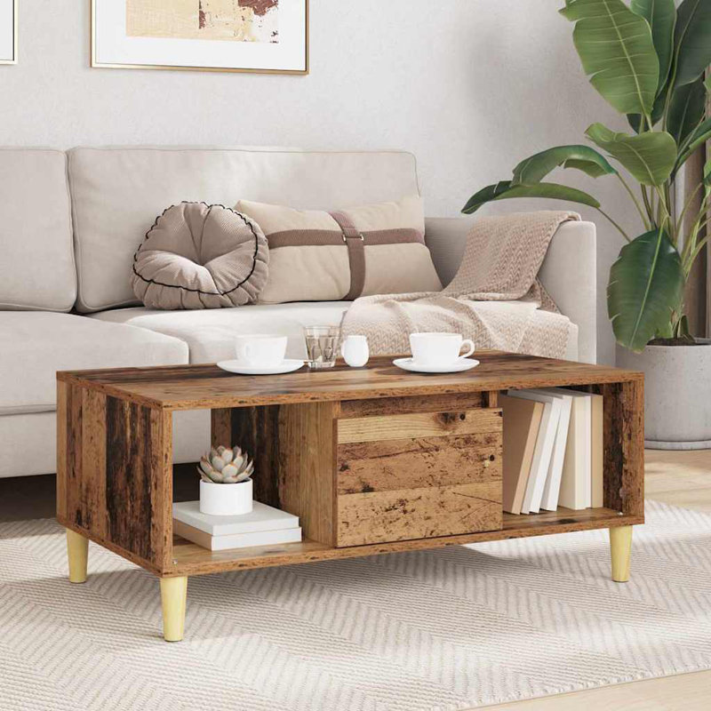 Coffee Table with Storage, Old Wood