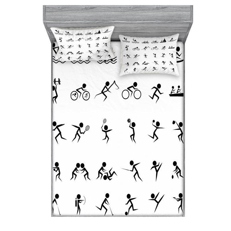 Microfiber Sheet Set, Full Sheet Set with Fitted Sheet