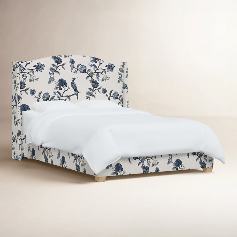 Lit tapissier standard Allis, Double, Indigo Shaana