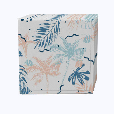 Cotton Twill Floral Square Napkin