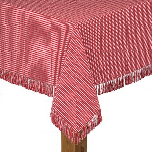 Chesnut Gingham 100% Cotton Tablecloth