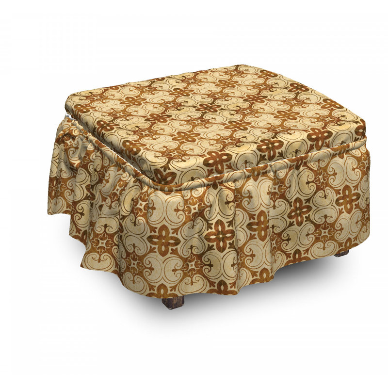 Housse pour repose-pieds fleur de lis