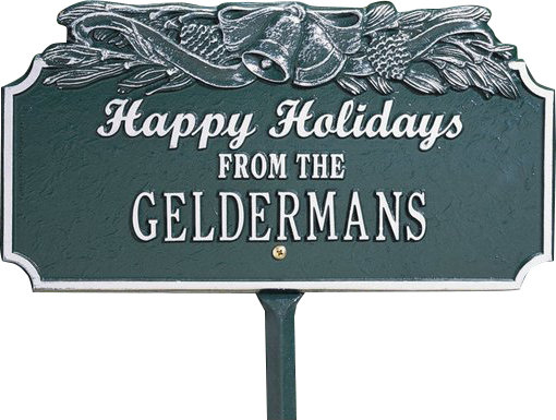 Happy Holidays with Bells Garden Stake, Yes