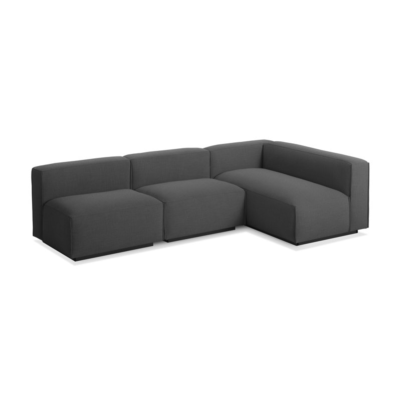 Cleon Modular Sectional, Maharam Meld in Panda, Left Hand Facing