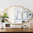 Oval Wall Mirror with Aluminum Frame, HD Tempered Glass, Mosaic Accent, Vertical/Horizontal Hanging, Shatter-Resistant for Bathroom Vanity, Living Room & Entryway-1174576387-1174576384