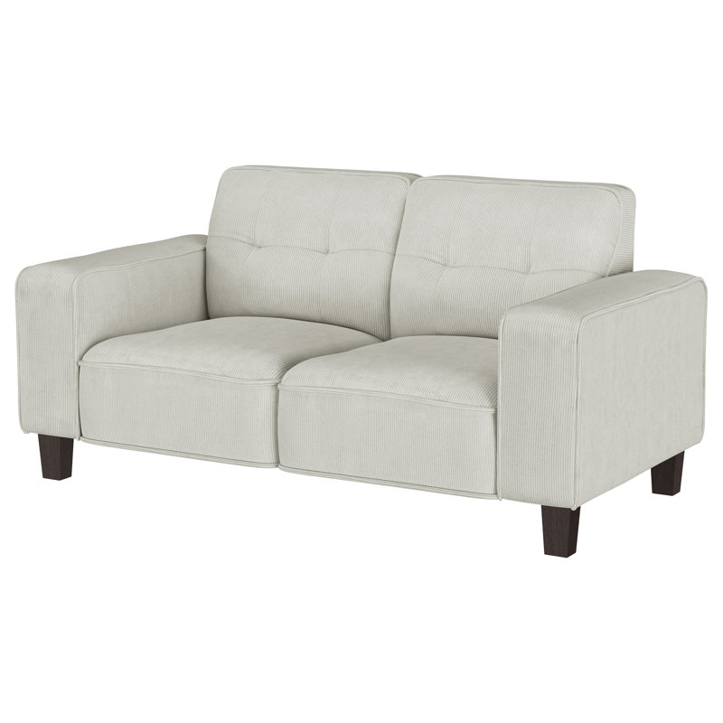 Causeuse capitonnée Klarita, Beige
