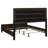 Anza Walnut Upholstered Eastern King Bed