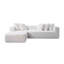 Canapé d'angle modulaire Cloud de 274 cm (107,9 po), méridienne en L, canapé moderne 4 places pour chambre à coucher, revêtement en mousse et ressorts blancs, aucun assemblage requis, configurations personnalisables et flexibles, confort et légèreté exceptionnels.