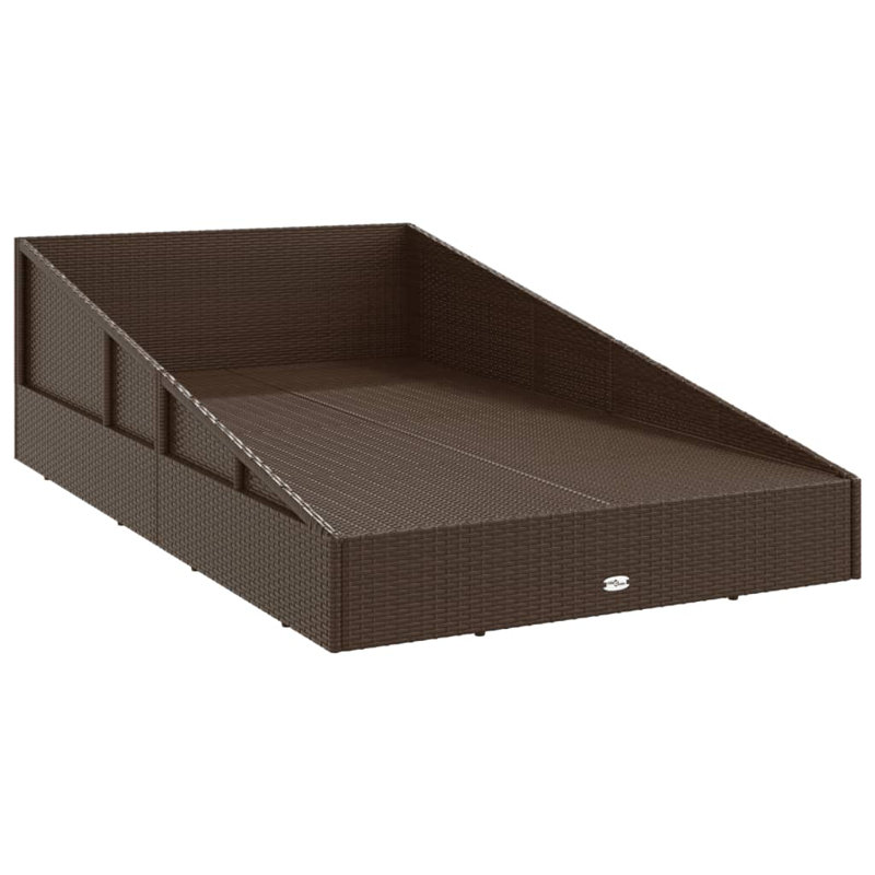 Brunhildis 80" Long Single chaise with Cushions, Brown