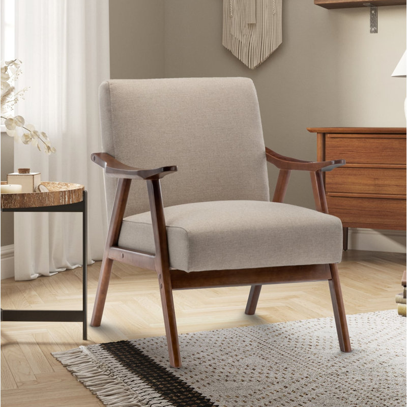 Gabar 75Cm Wide Armchair, Beige Linen
