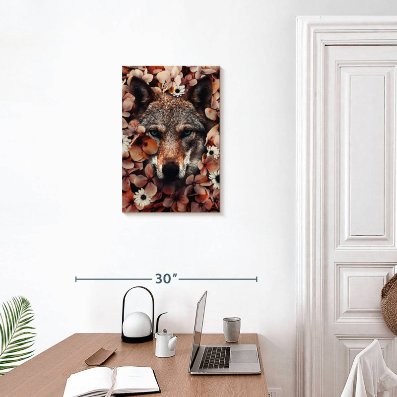 Loup botanique Brampt, H 24 po x l 16 po