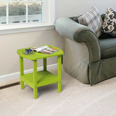 Table d'appoint de patio Adirondack, tables de bout d'extérieur en PEHD résistant aux intempéries et résistant à l'humidité pour une utilisation prolongée sur la terrasse, la pelouse, le jardin, le porche et la table de bout pour la cour arrière