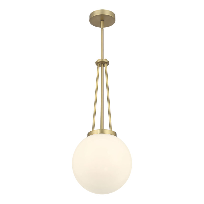 Luminaire suspendu 1 lumière Vellin, Laiton rétro