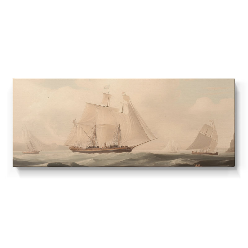 Série nautique-L- Toile tendue avec châssis - Prêt à accrocher, H 16 po x l 40 po