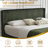 Upholstered Wingback Bed With 4 Storage Drawers-176439030-176439034