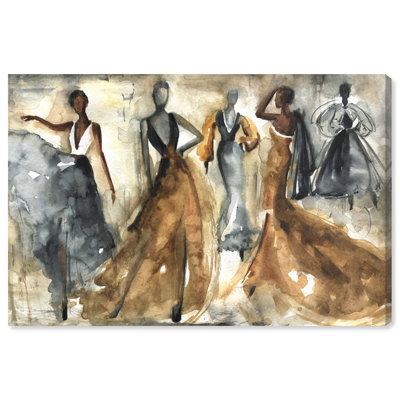 Fashion And Glam " Fashion And Glam Bailando Dress " by Oliver Gal Painting Print