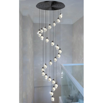Yashin 26 - Light Stainless Steel LED Cluster Pendant