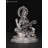 2 Inch Small Devi Saraswati Playing Veena Silver Plated Brass Statue