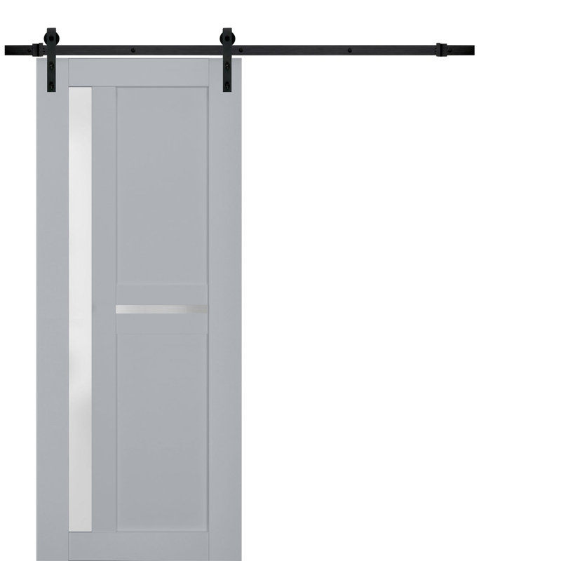 Porte de grange Veregio, 32 po x 80 po, Gris