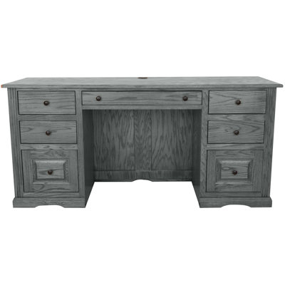 Bureau double caisson en bois massif Rafeef