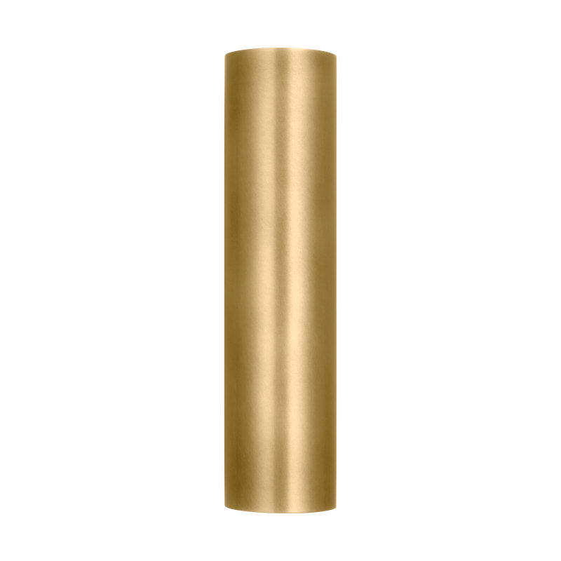 Sean Lavin Pressa 2-light outdoor round medium wall sconce light in black finish with glass shades, Hand Rubbed Antique Brass