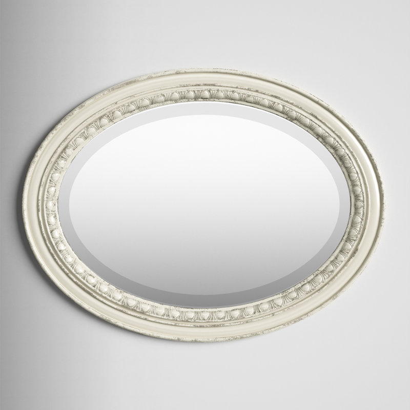 Miroir biseauté Mohall Farmhouse, Bois blanc