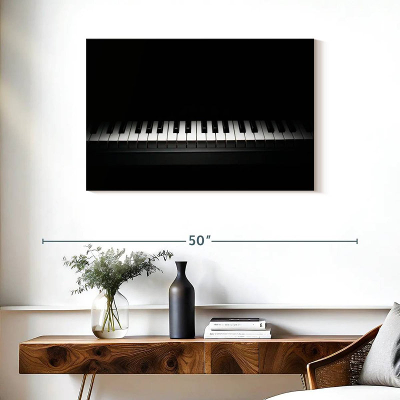 Abarca Spotlight On Piano Keys, 24" H x 36" W