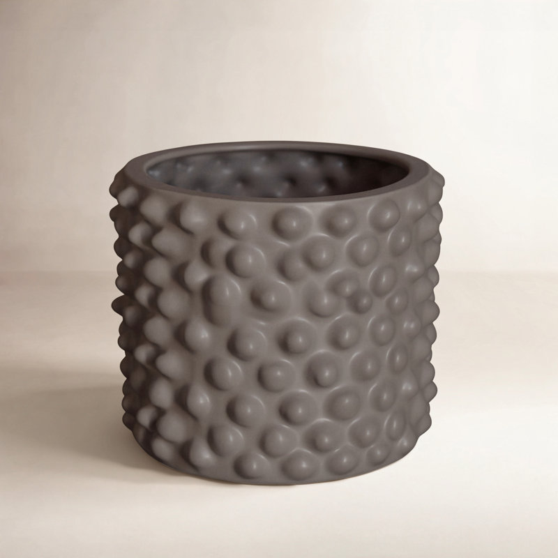 Cloudy Ceramic Pot Planter, 7.09" H x 8.27" W x 8.27" D, Brown