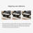Rectangular microcrystalline stone coffee table