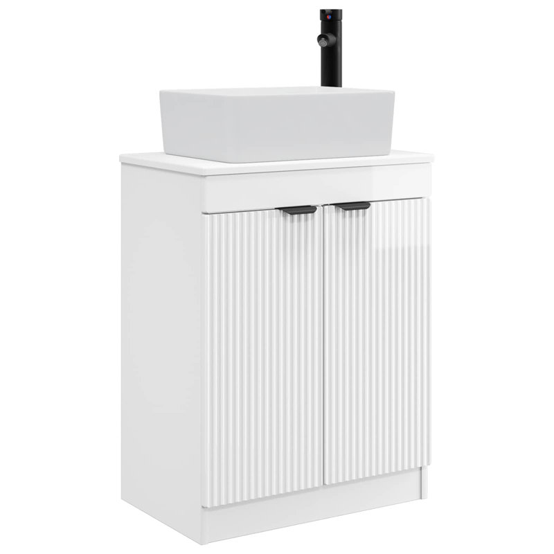 540 mm Bathroom Vanity, High Gloss White