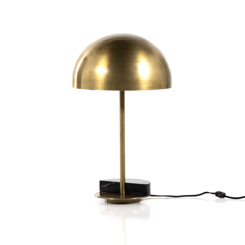 Zanda Desk Table Lamp, Gold, Black Italian Marble/Gold