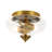 2 - Light Seeded Glass Bowl Flush Mount